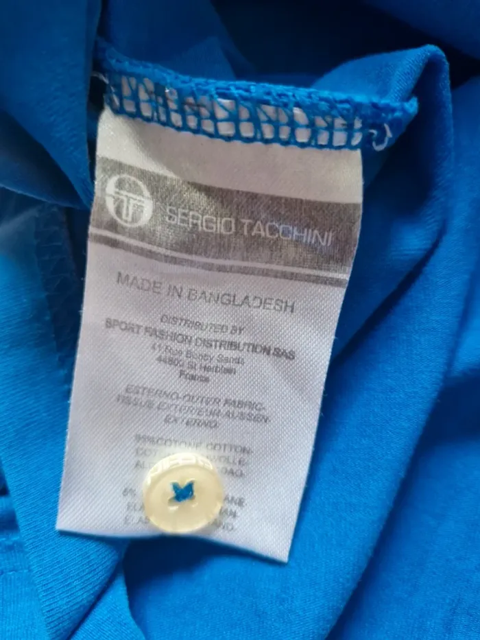 Polo Sergio Tacchini bleu taille L - photo numéro 5