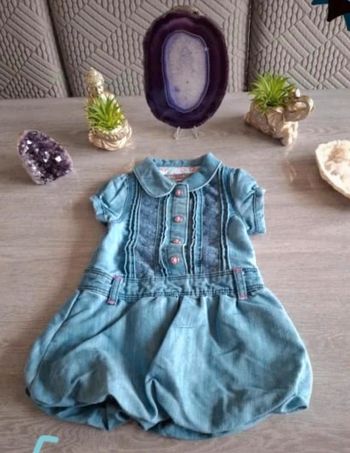 Robe en jean dentelle 9 mois