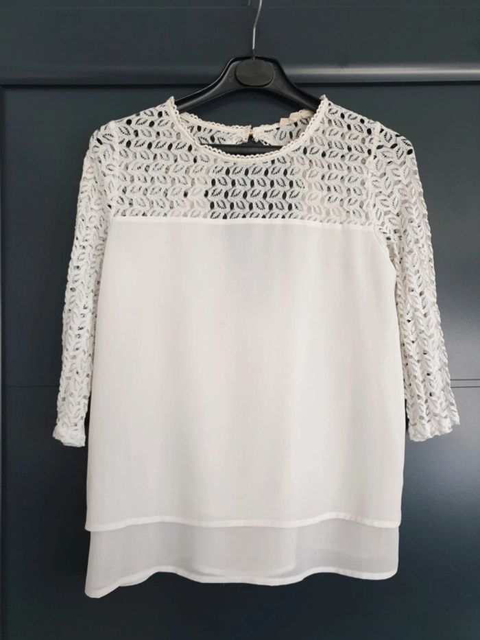 Blouse blanche dentelle Ycoo - photo numéro 4