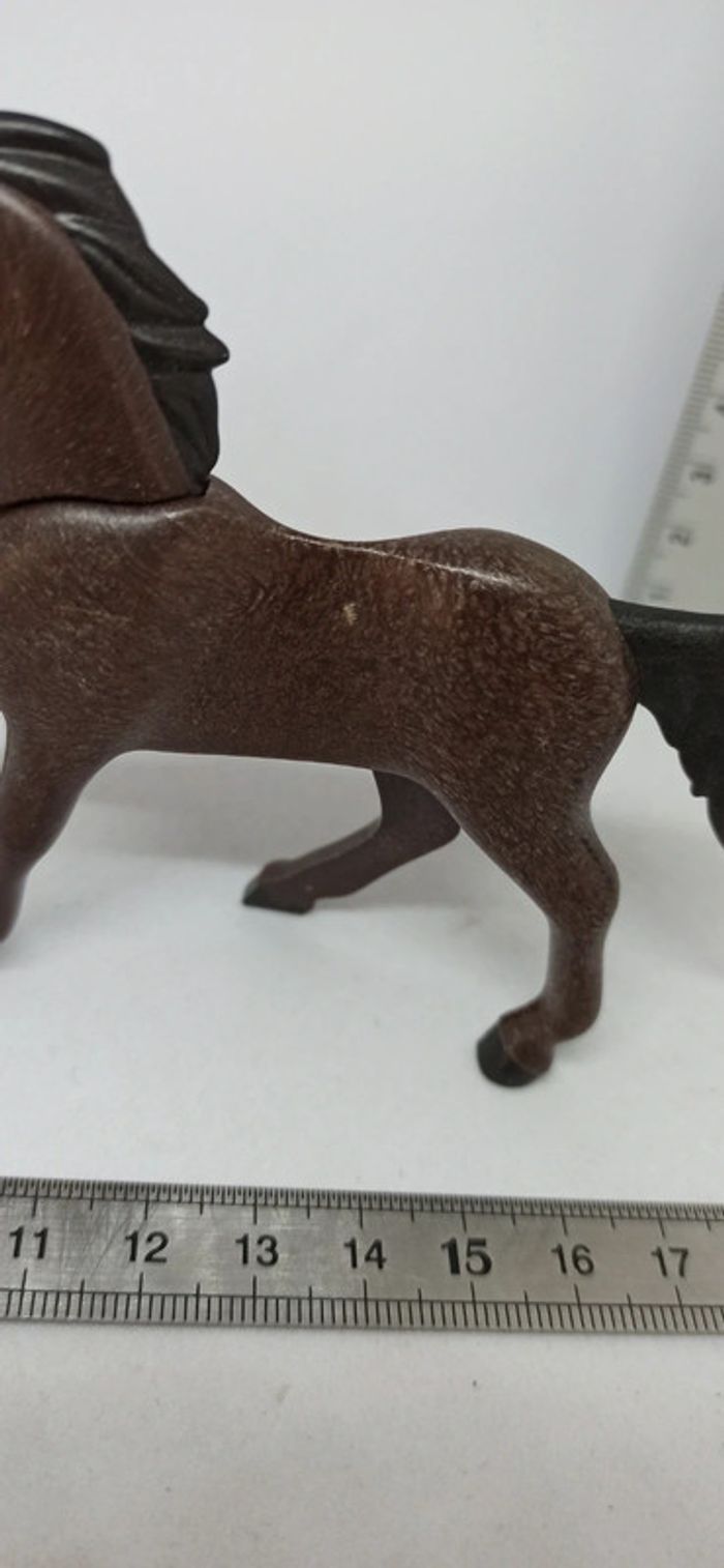 Cheval marron crinière noire playmobil - photo numéro 3