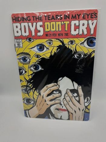 plaque métal the cure boys don't cry