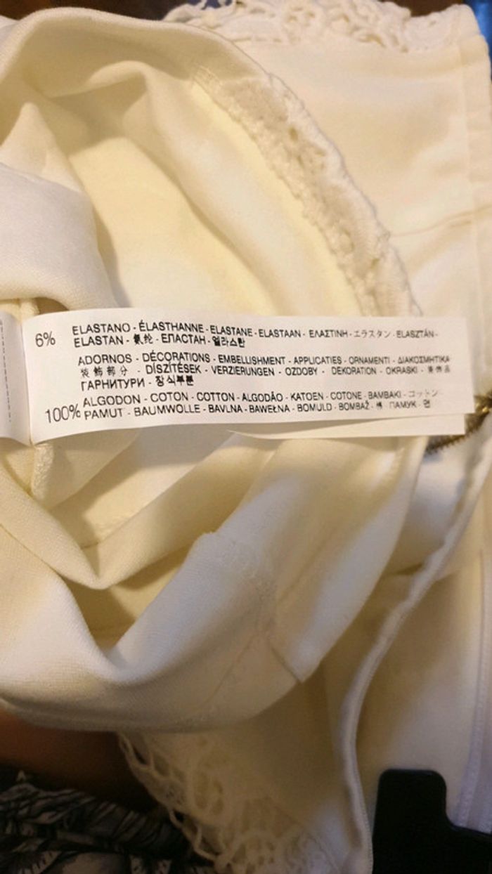 Robe bustier blanche avec broderie - photo numéro 6