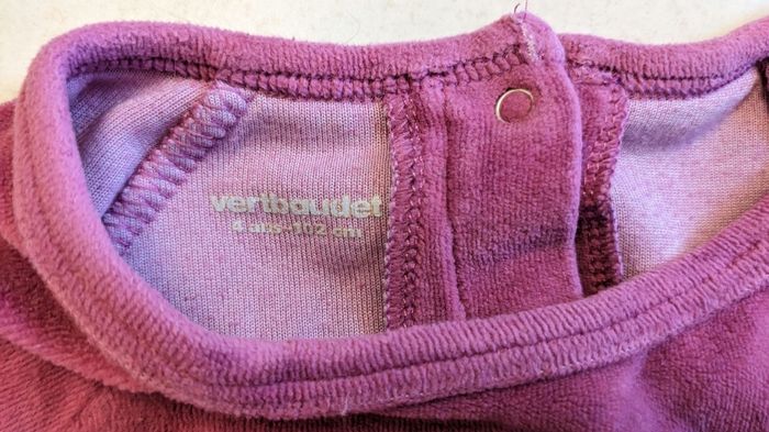 Tunique velours fille taille 4 ans - photo numéro 3