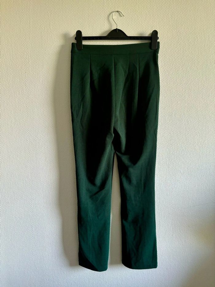 Pantalon fluide évasé vert - photo numéro 3