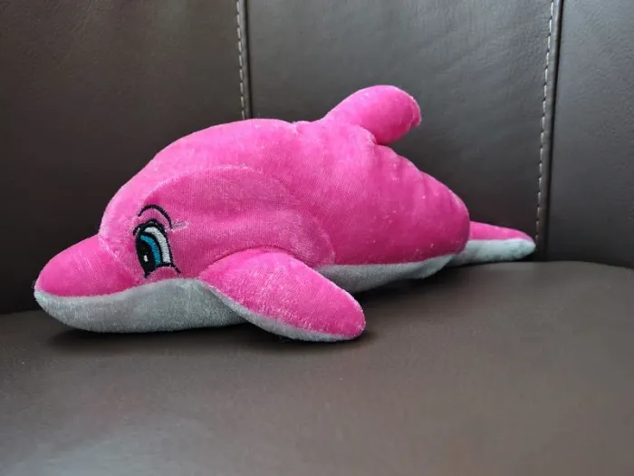 Doudou dauphin rose environ 35 cm