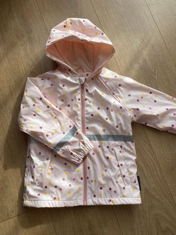 Veste pour pluie à pois rose 98-104cm