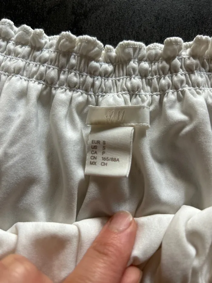 T-shirt avec dentelle femme, blanc taille S - photo numéro 2
