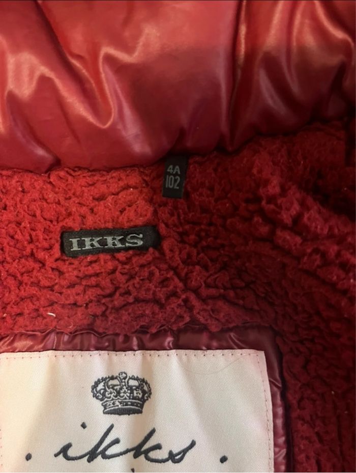 Manteau rouge délavé  4 ans fille - photo numéro 4