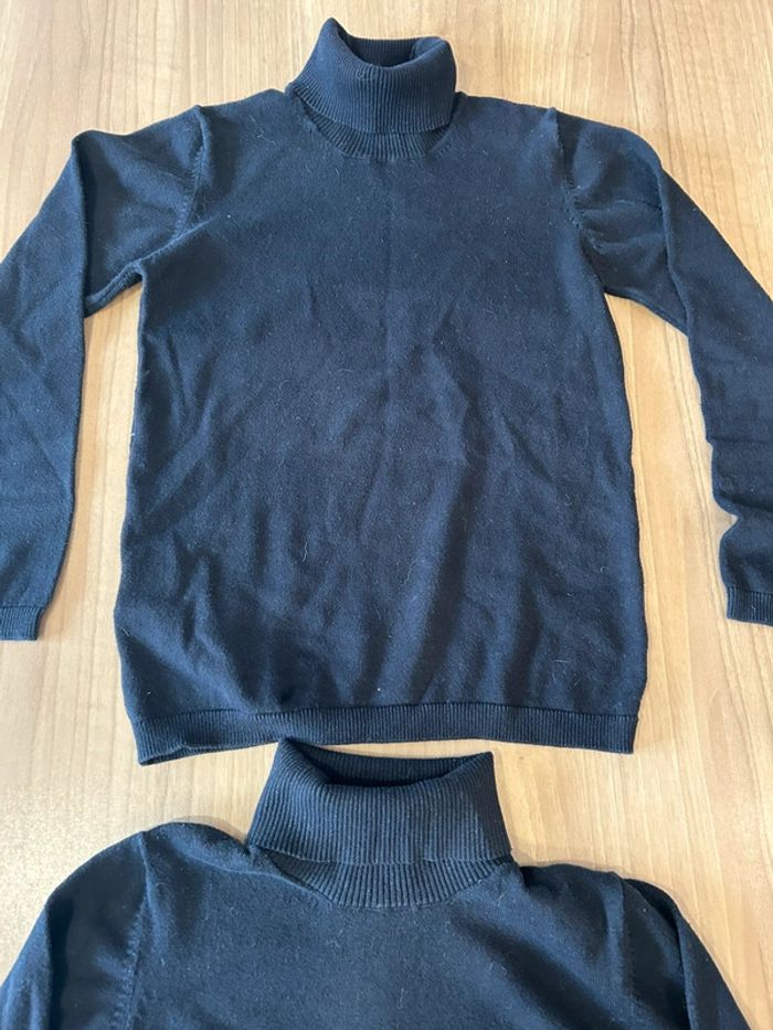 Lot de 2 sous pull noir mango taille 10 ans - photo numéro 3