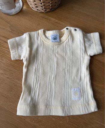 Brassière coton jaune Petit Bateau 3 mois