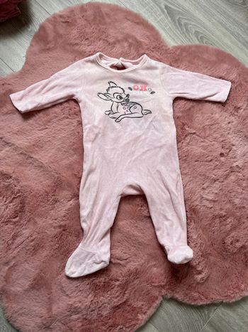 Pyjama velour bébé fille bambi 6 mois