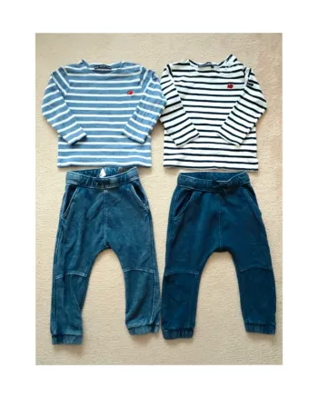 18/24 mois lot 2 joggings h&mavec marinieres