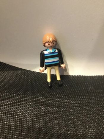 Playmobil figurine homme pull noir à rayures pièces détachées