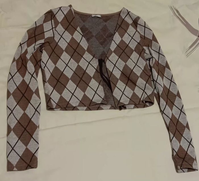 Gilet carreaux  à nœud