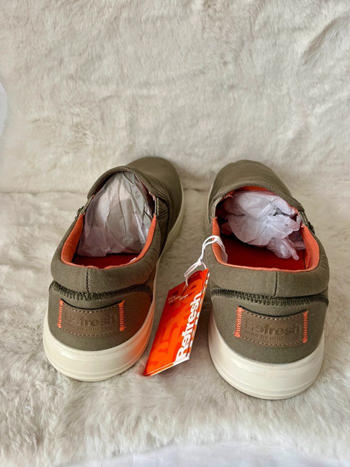 Baskets kaki et corail refresh pointure 42 - photo numéro 4
