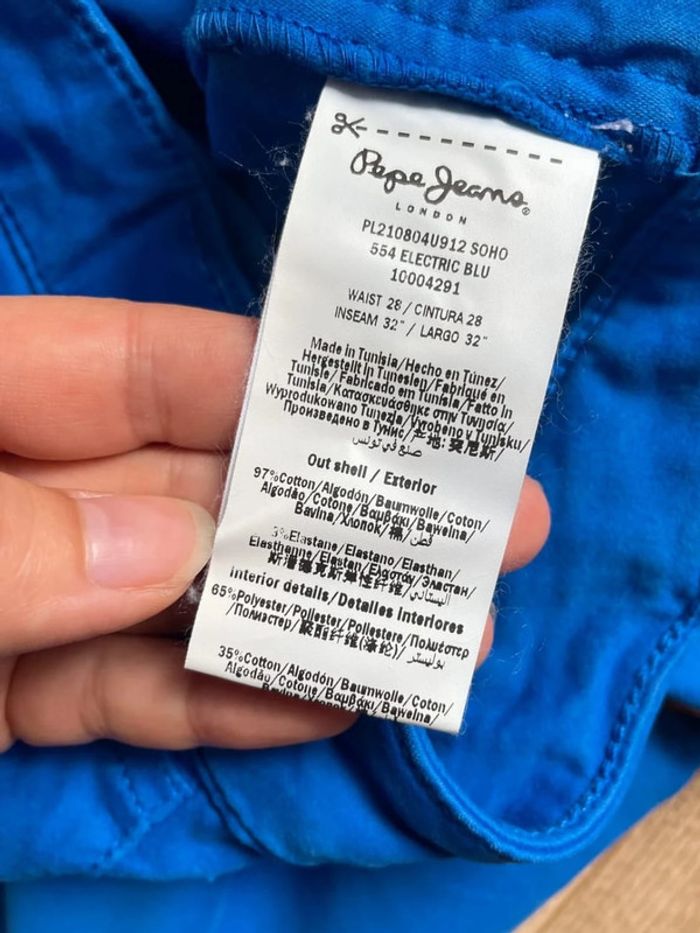 Pantalon slim bleu électrique Pepe Jeans - photo numéro 6