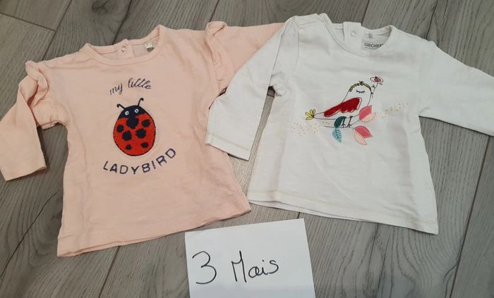 T-shirts manches longues, 3 mois