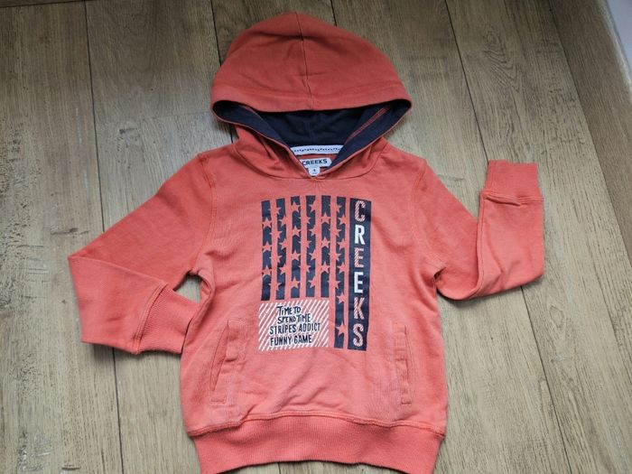 Sweat à capuche rouge Creeks 4 ans