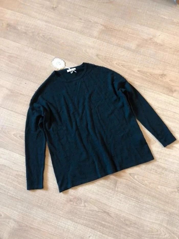 Pull noir neuf avec strass taille unique - photo numéro 11