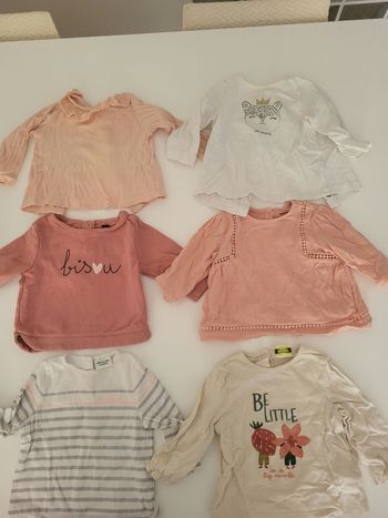 Tee shirt manche longue fille 6 mois