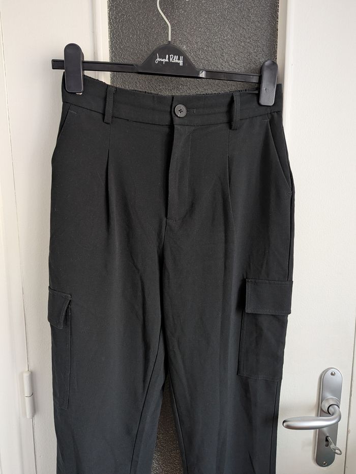 Pantalon cargo noir cache cache taille M 38 - photo numéro 2