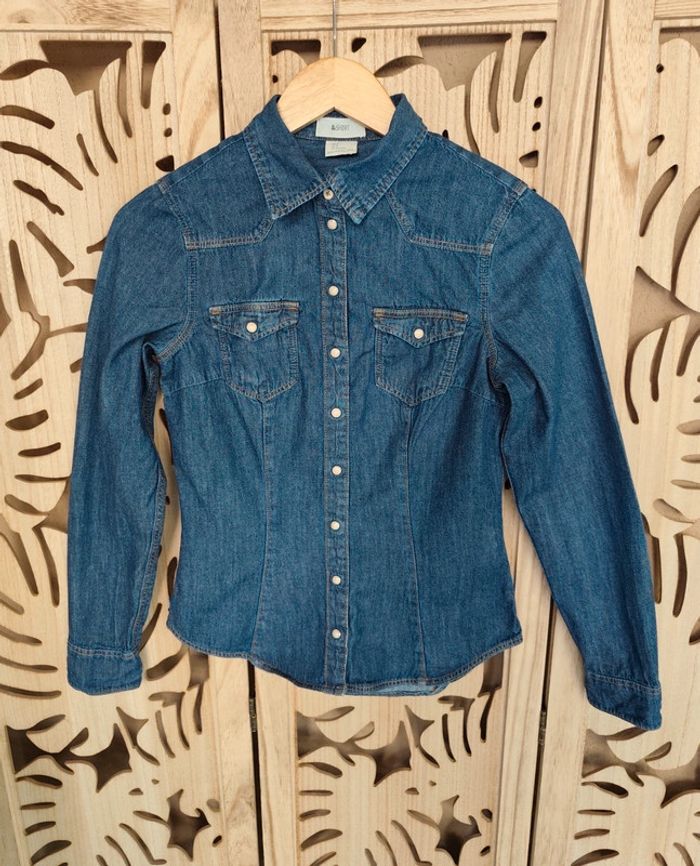 Chemise en Jean Femme, Coupe Cintrée - Taille 34 & Shirt - photo numéro 11