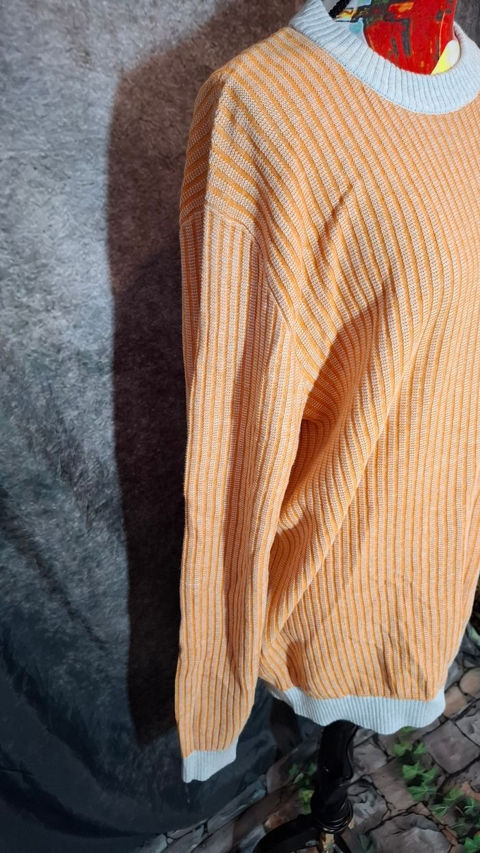 Pull maille côtelée orange gris Esprit - photo numéro 5