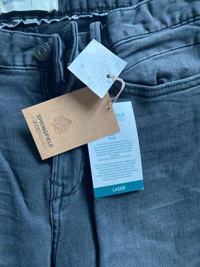 Jean gris anthracite de marque Springfield taille W. 28 soit 38 couple, Skinny neuf. - photo numéro 4