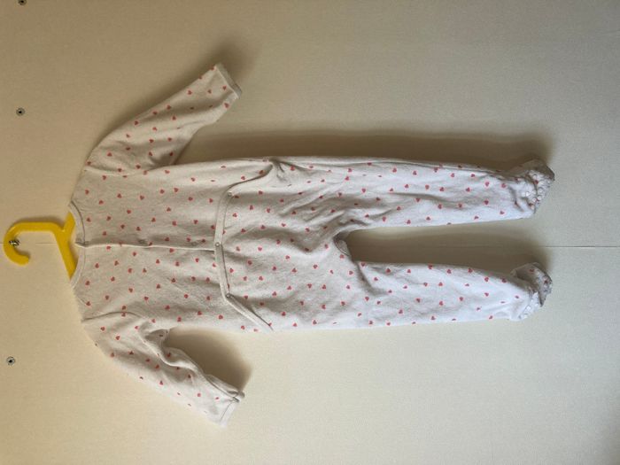 pyjama grenouillère petits coeurs rose bébé 2 ans - photo numéro 2