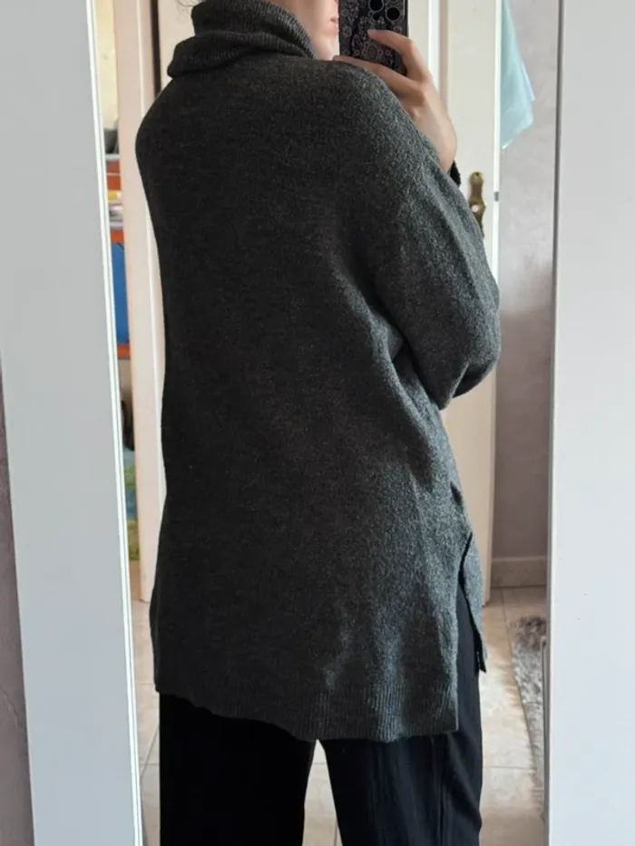Pull oversize gris foncé H&M - photo numéro 3