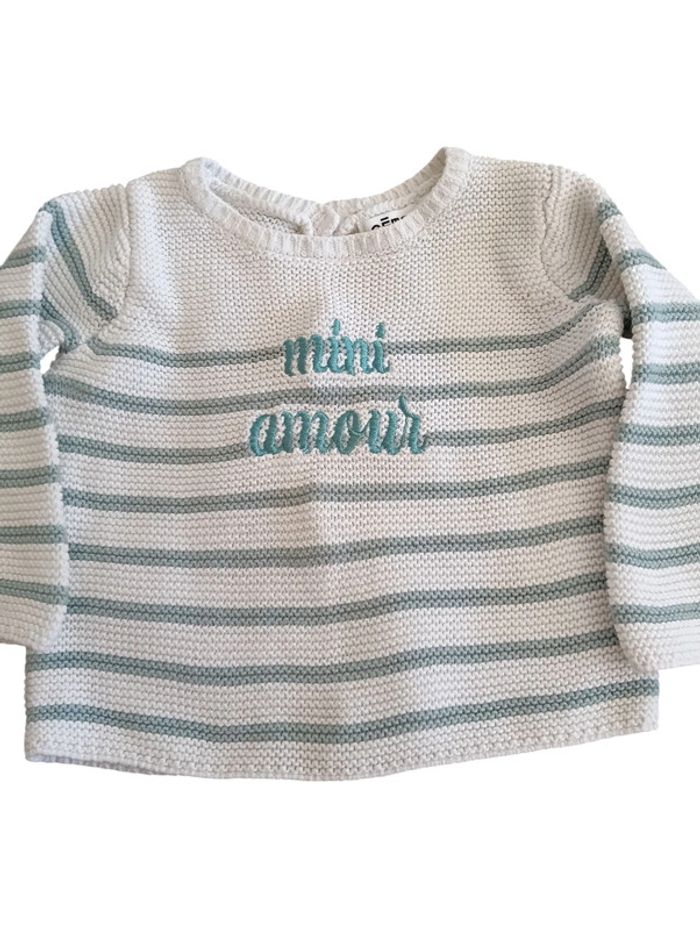 Pull mini amour 3 mois