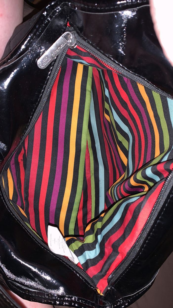 Sac Little Marcel noir matelassé et cuir intérieur rayé - photo numéro 3