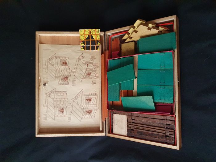 Jeu de construction en bois Forestière baby Jeujura ancien - photo numéro 2