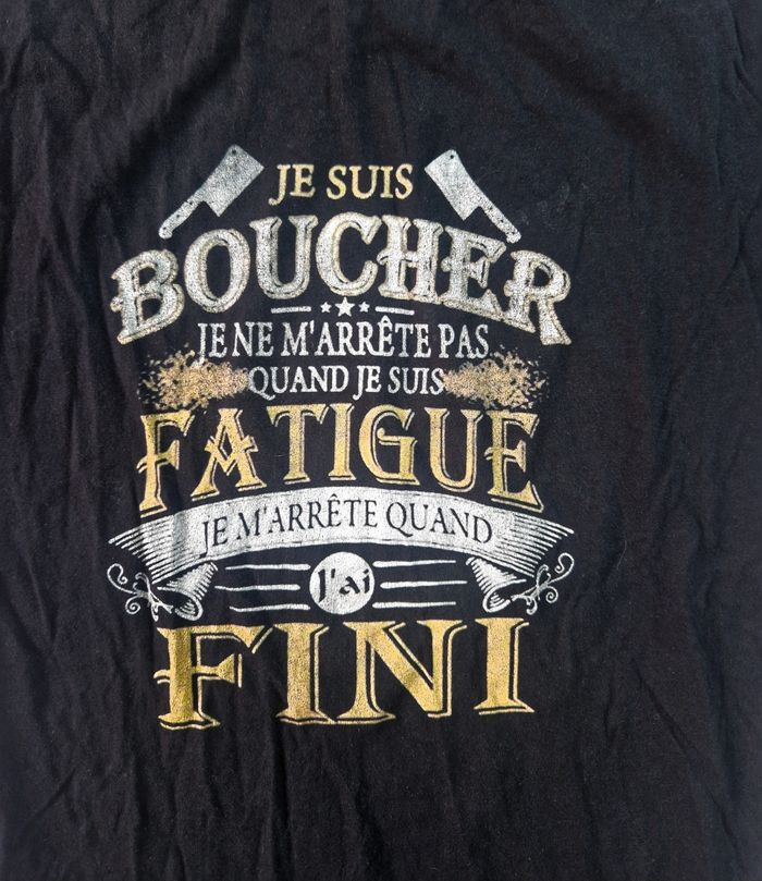 Tee-shirt homme , humour , métier , boucher , drôle