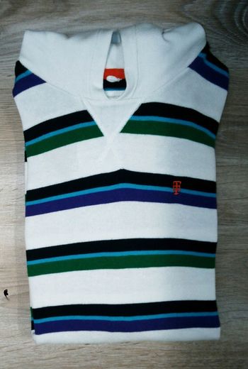 Pull rayé à capuche Here + There 170/176