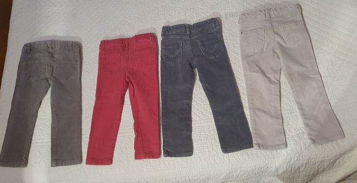 Lot 4 pantalons velour taille 3 ans - photo numéro 3