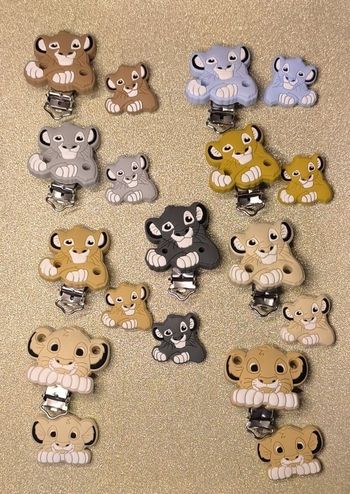 Lot de 9 ensembles clips et perles silicone 