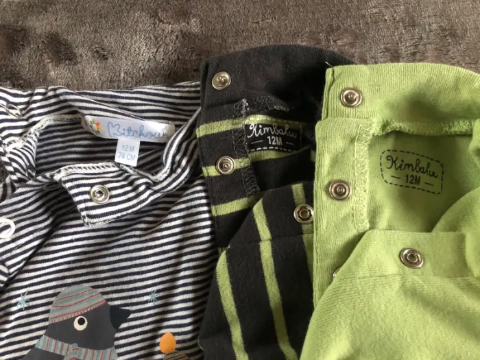 Lot de 3 t-shirts à col roulé 12 mois - photo numéro 5