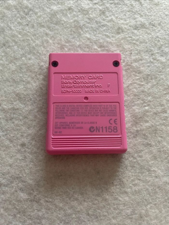 Carte Memoire Officiel memory card 8MB Rose Pink Sony Playstation 2 - photo numéro 4