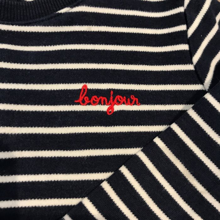 Pull fin marinière bonjour 24 mois Kiabi