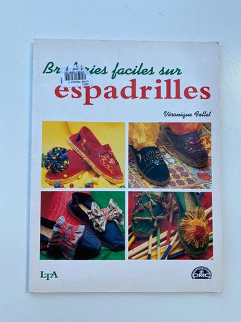 Livre broderie faciles sur espadrilles