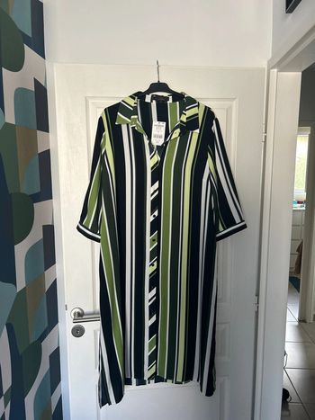 Robe chemise vert noir 50