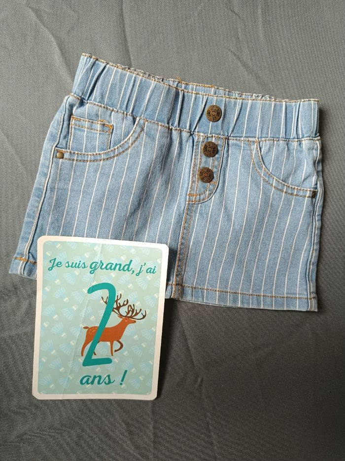 Jupe en jean rayée 💕 Taille 92 cm