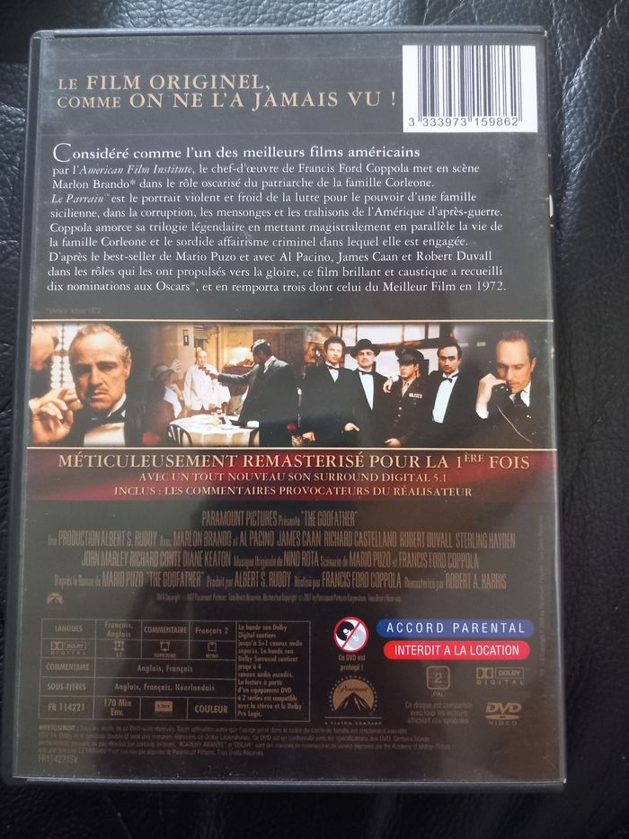Dvd le parrain - photo numéro 4