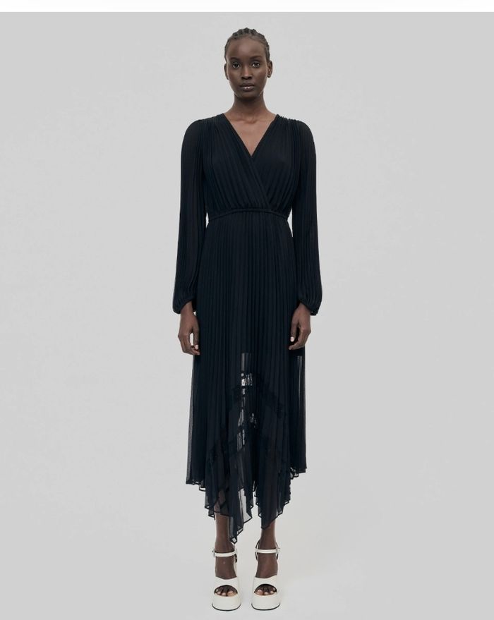 Robe lingue plissee avec dentelle - photo numéro 9