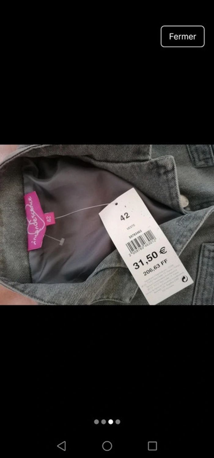 Veste en jeans incandescence vintage - photo numéro 3