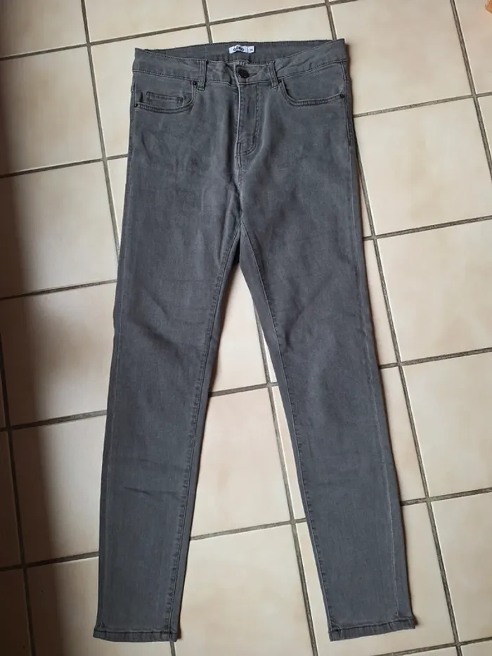 Jean slim gris Gémo 36