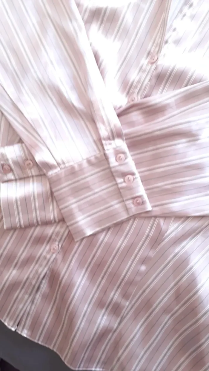 Chemise rose satiné - photo numéro 12