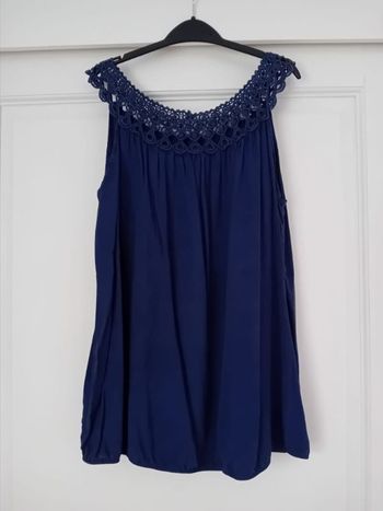 tunique blouse bleu marine taille unique = 40/42