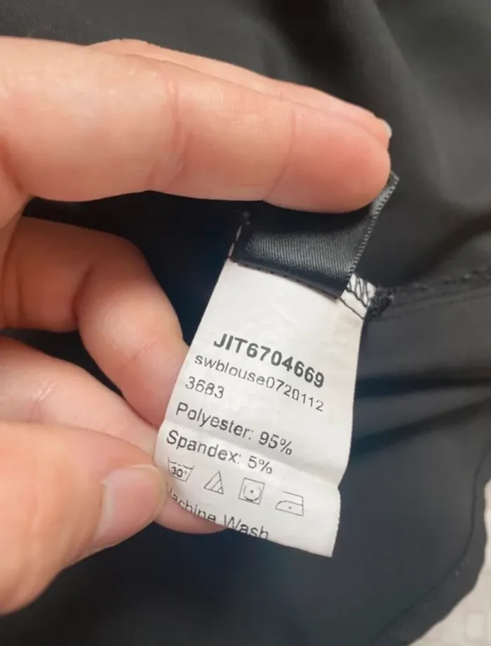Blouse noire satinée dentelle 3XL - photo numéro 8